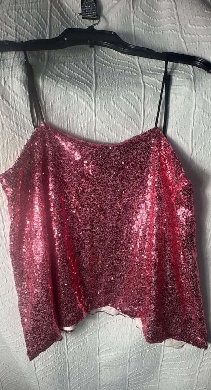 Intimately Free People Hot Pink Sequin Strappy Cami Tank Top. 
PRICED according